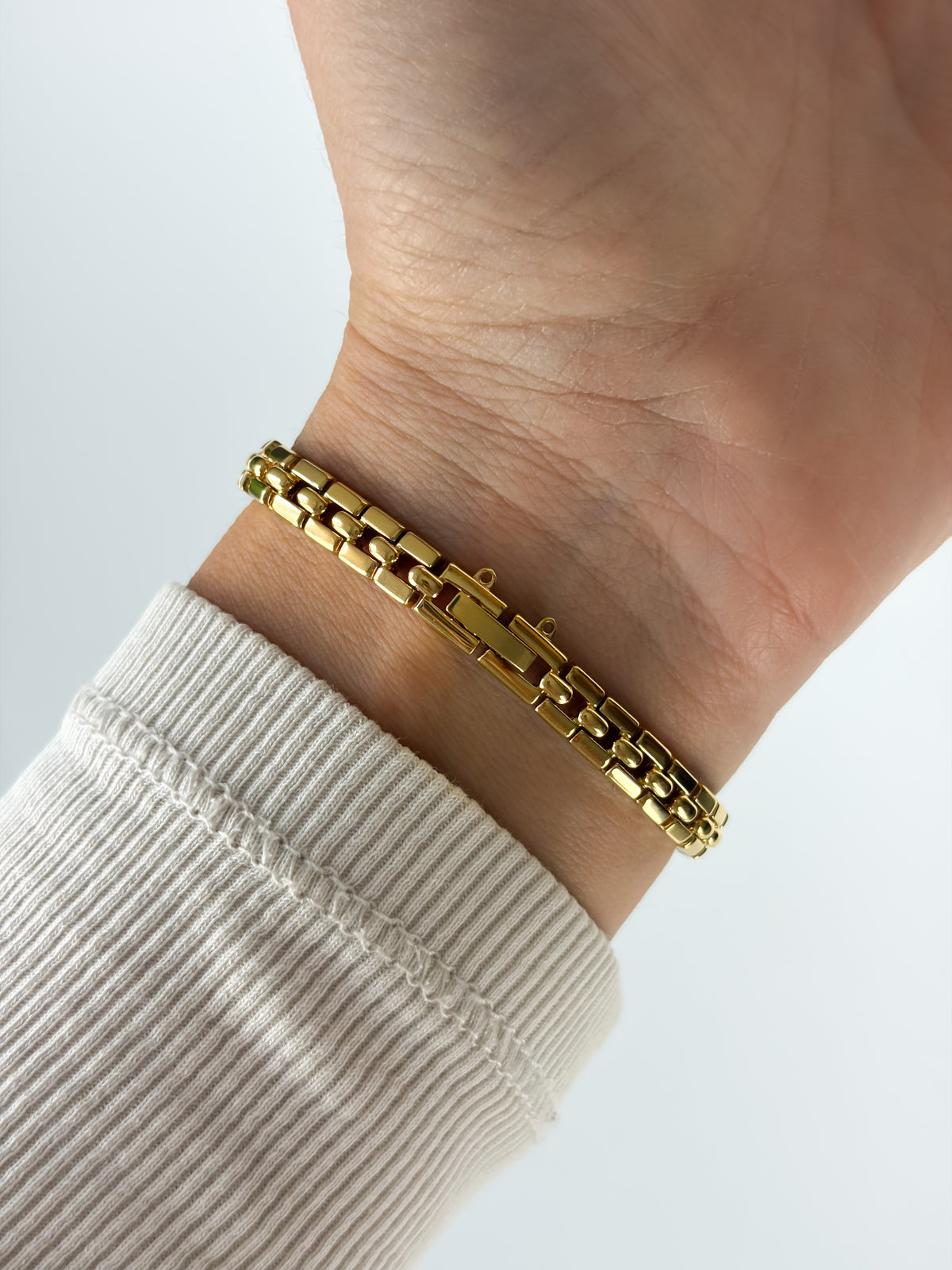 Vintage Seiko Gold Cocktail Watch Interlocking Links