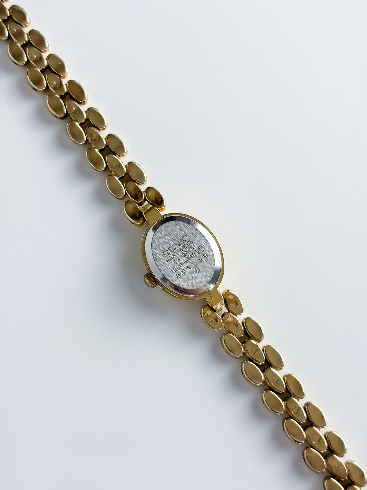 Vintage Seiko Rubies Oval Cocktail Gold Watch