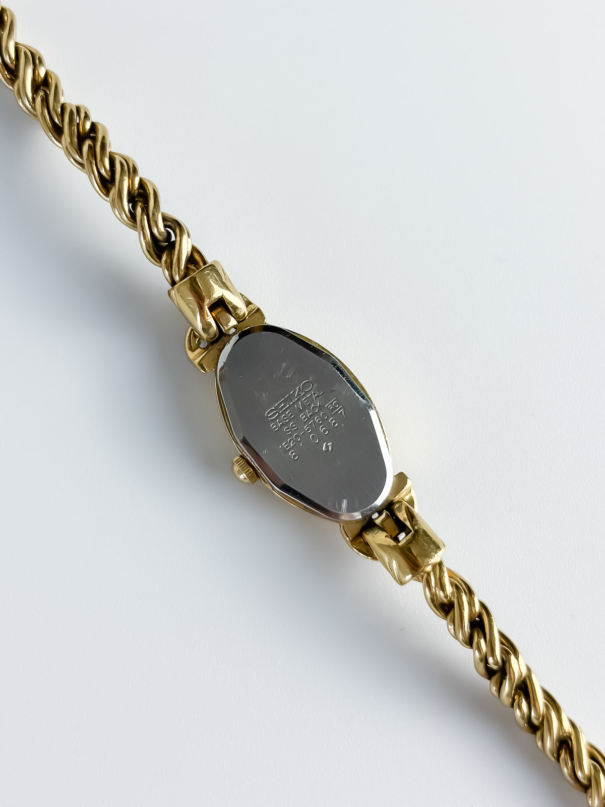 Vintage Seiko Rubies & Diamonds Marquise Cocktail Gold Watch