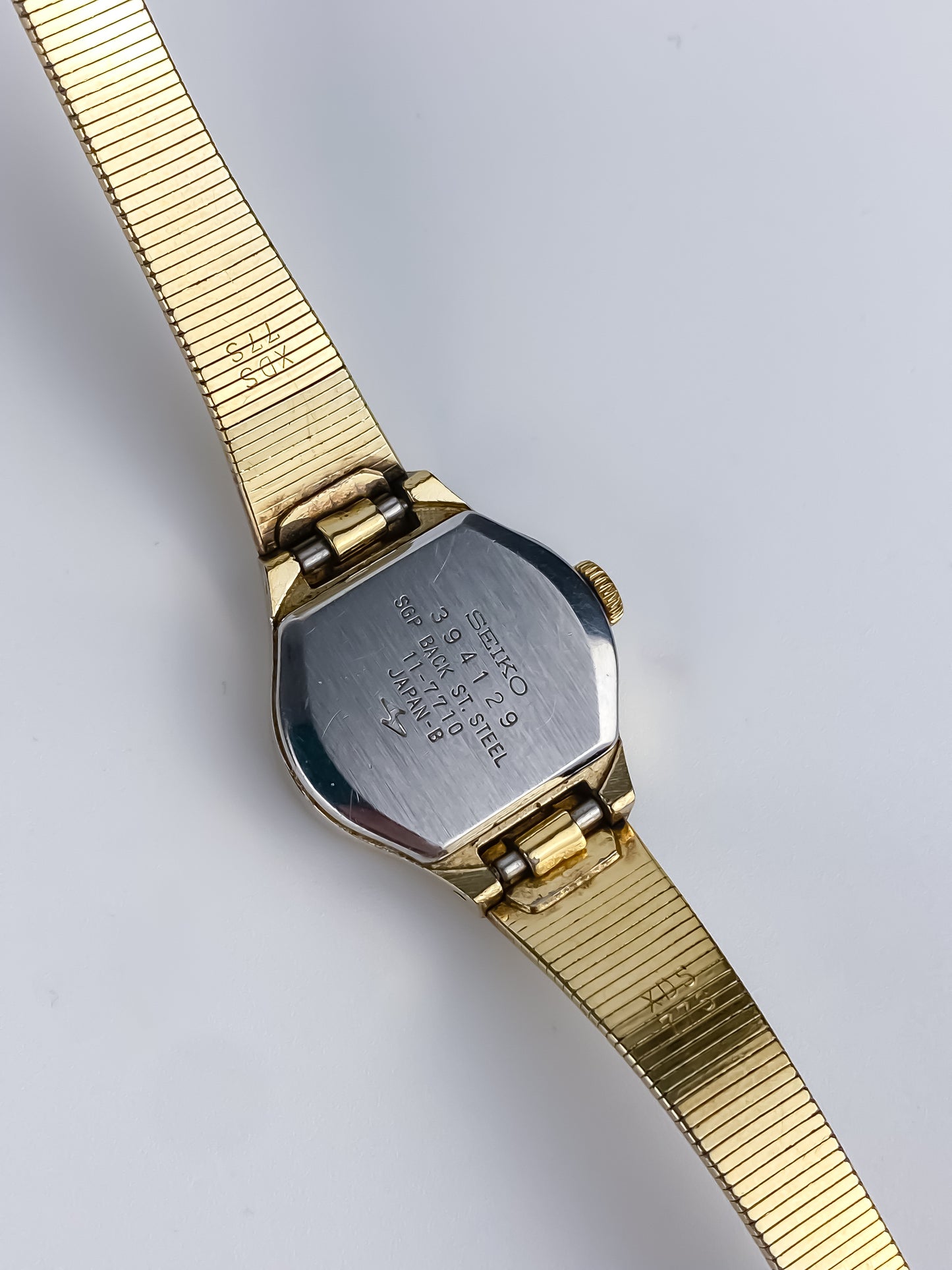 Seiko Vintage Gold Manual Wind Watch Blue Dial