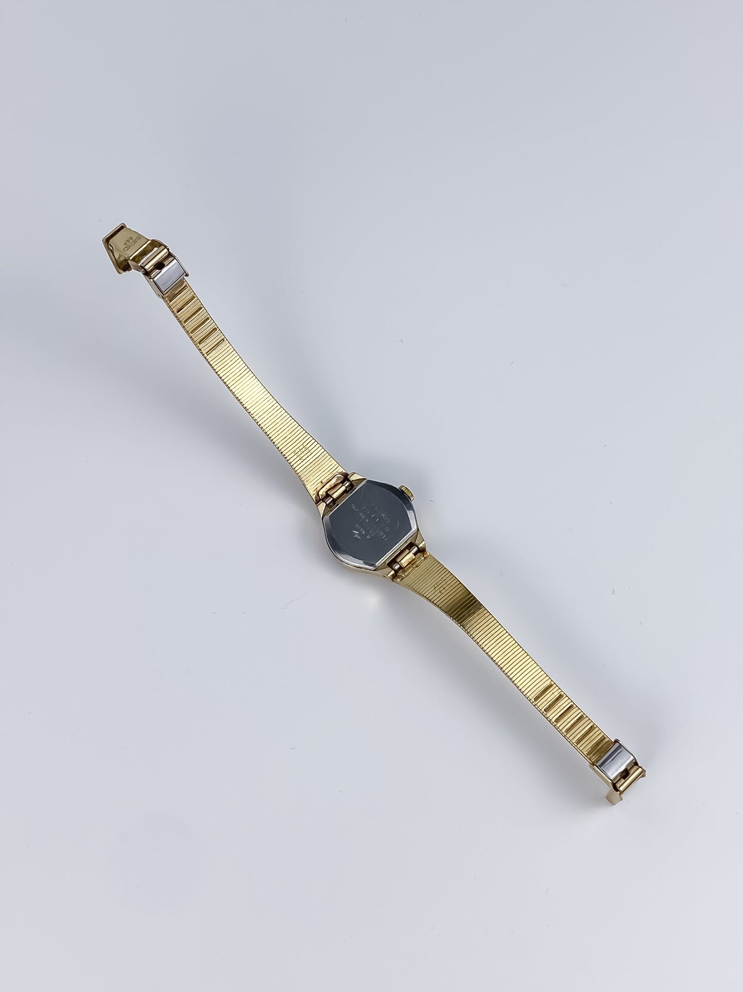 Seiko Vintage Gold Manual Wind Watch Blue Dial