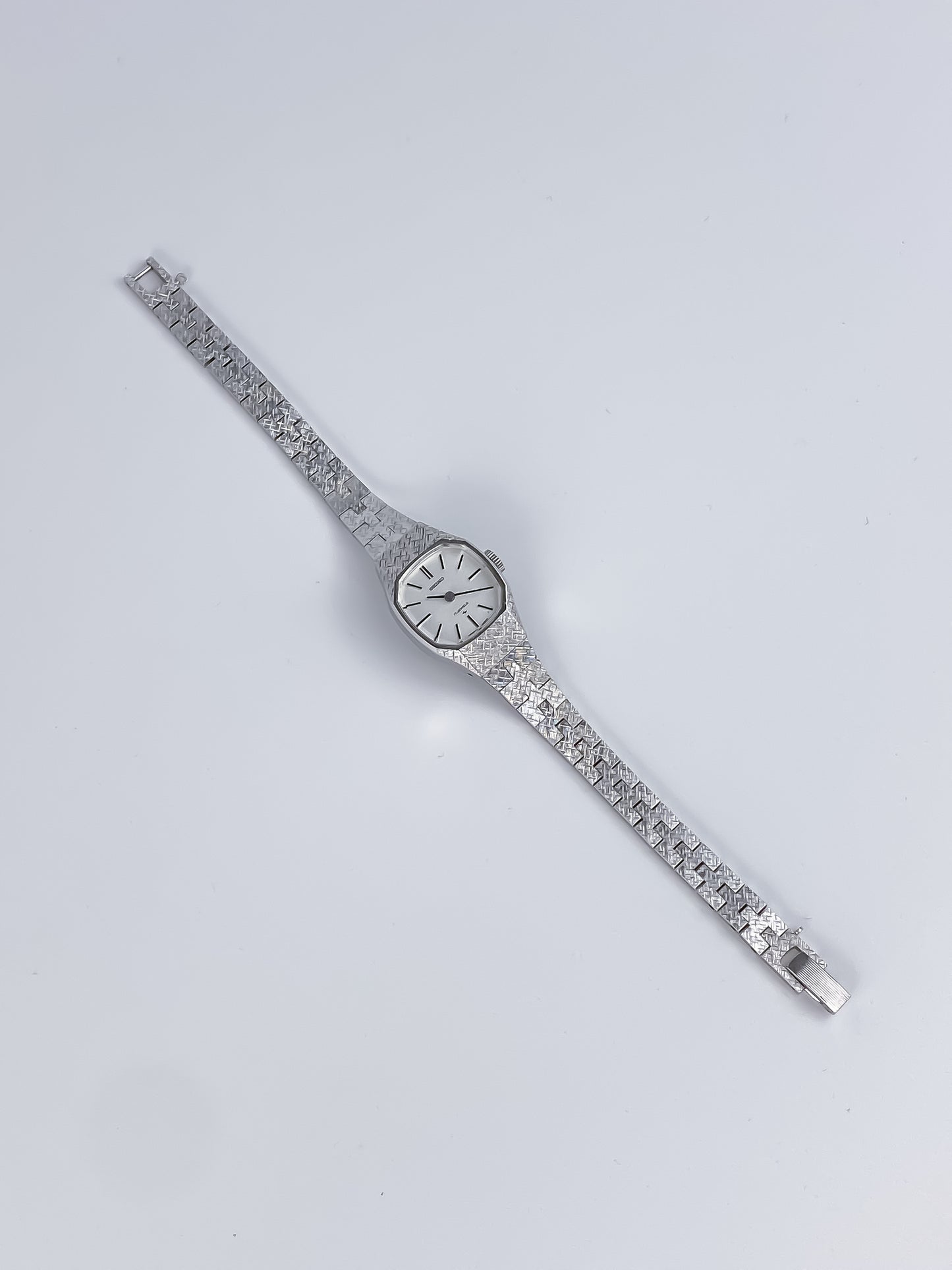 Seiko Vintage Silver Frosted Manual Wind Watch