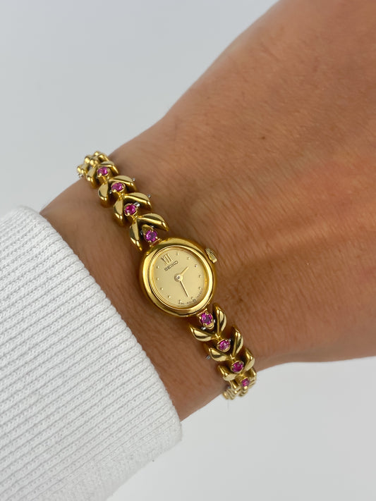 Seiko Rubies Vintage Gold Braid Watch