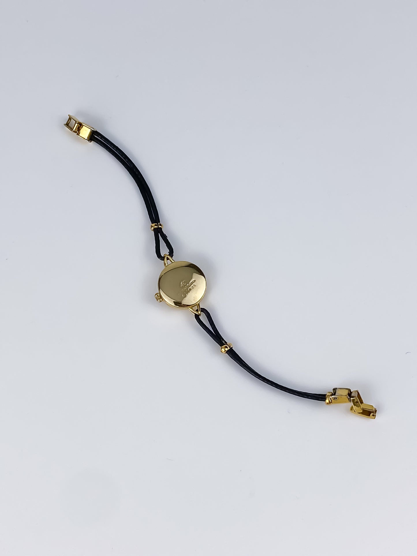 Art Deco 4C Vintage Watch Gold Leather Bracelet
