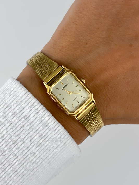 Casio Vintage Gold Octogonal Watch