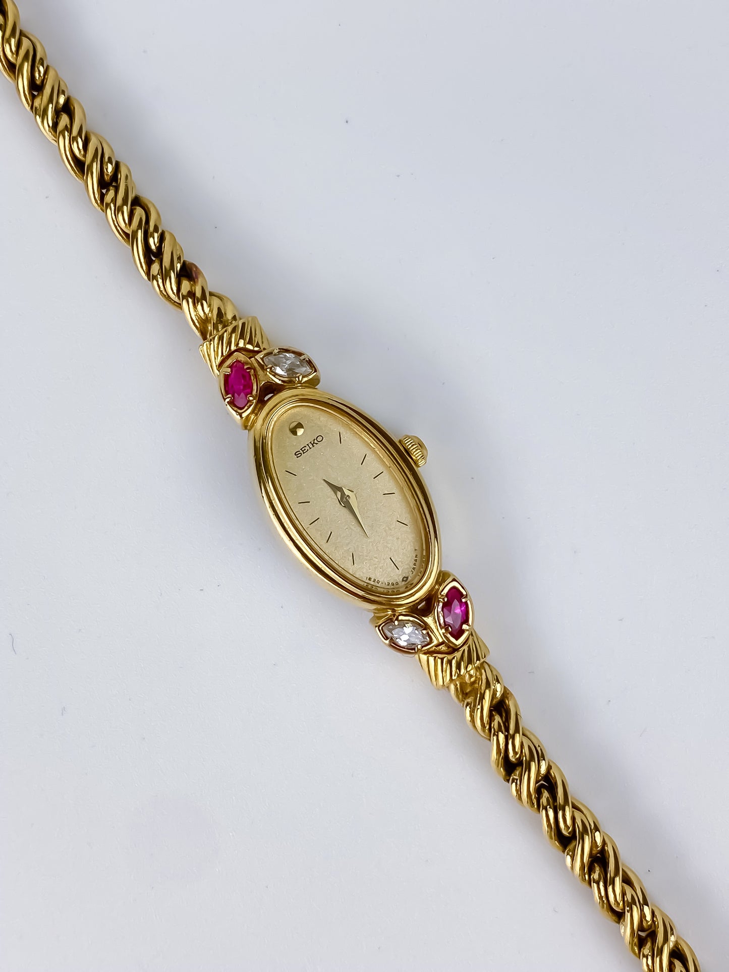 Seiko Vintage Gold Rubies & Diamonds Watch