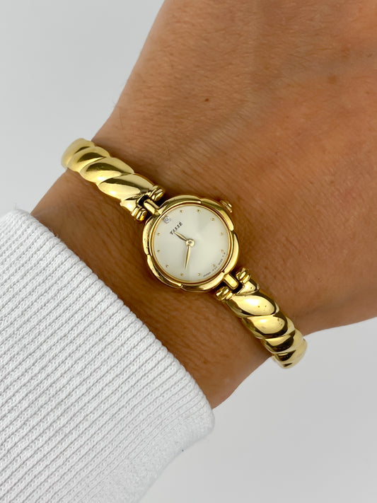 Seiko Tissé Vintage Watch Gold Braid Bangle