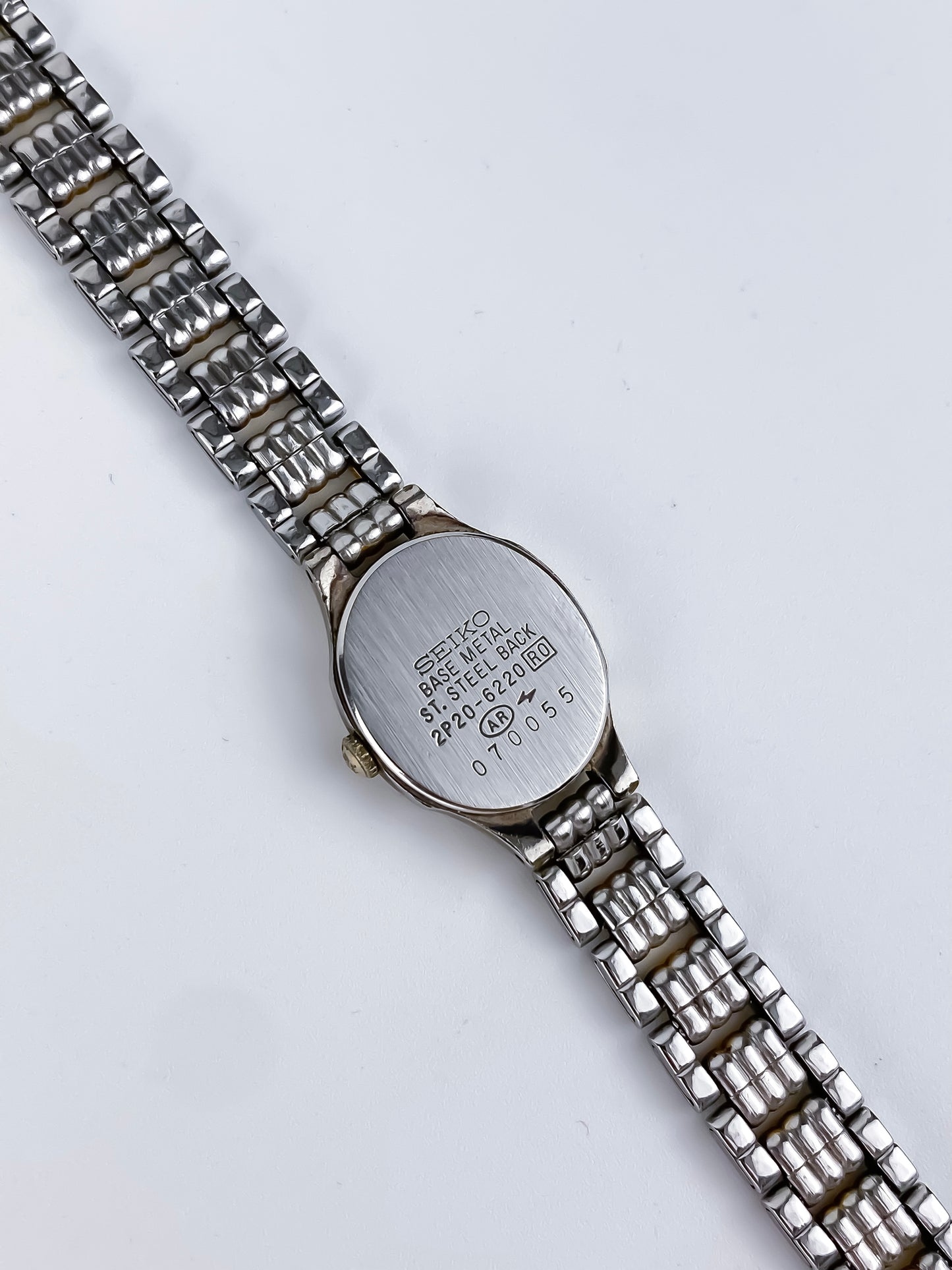 Seiko Vintage Watch Dual Tone Oval Dial