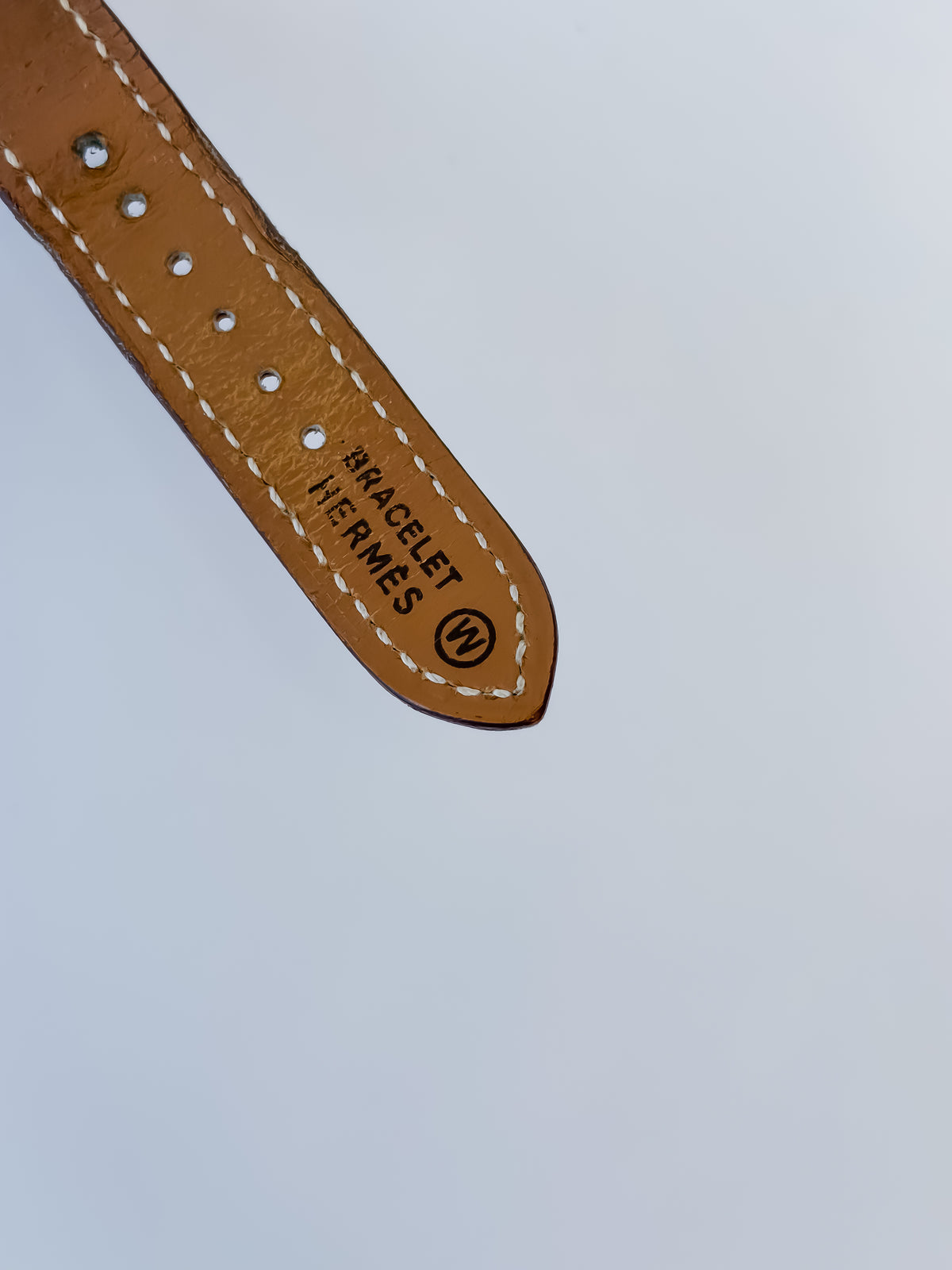 Vintage Hermes Medor Light Brown Gold and Leather Secret Watch