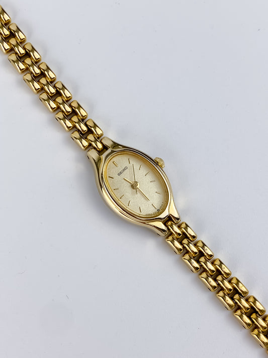 Vintage Seiko Oval Watch Gold Plated