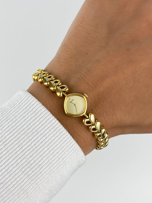 Seiko Vintage Watch Gold Hearts
