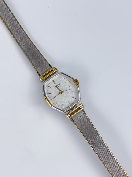 Seiko Vintage Watch Lamé Silver and Gold