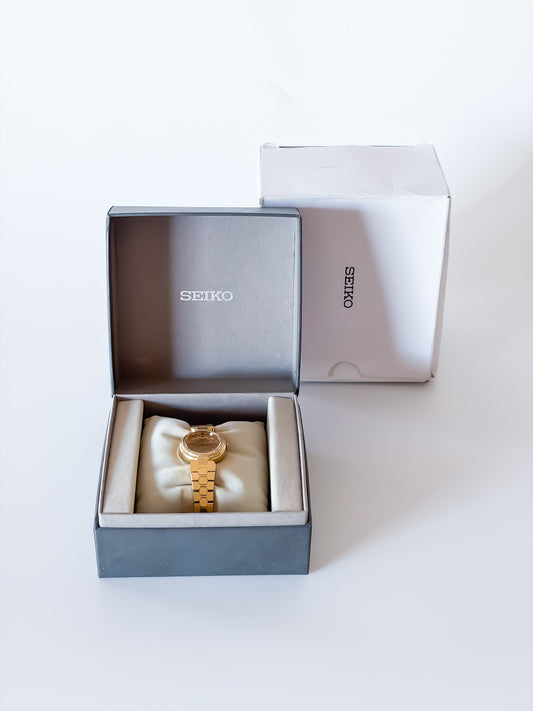 Vintage Seiko Gold Cocktail Watch Retro Sculptural