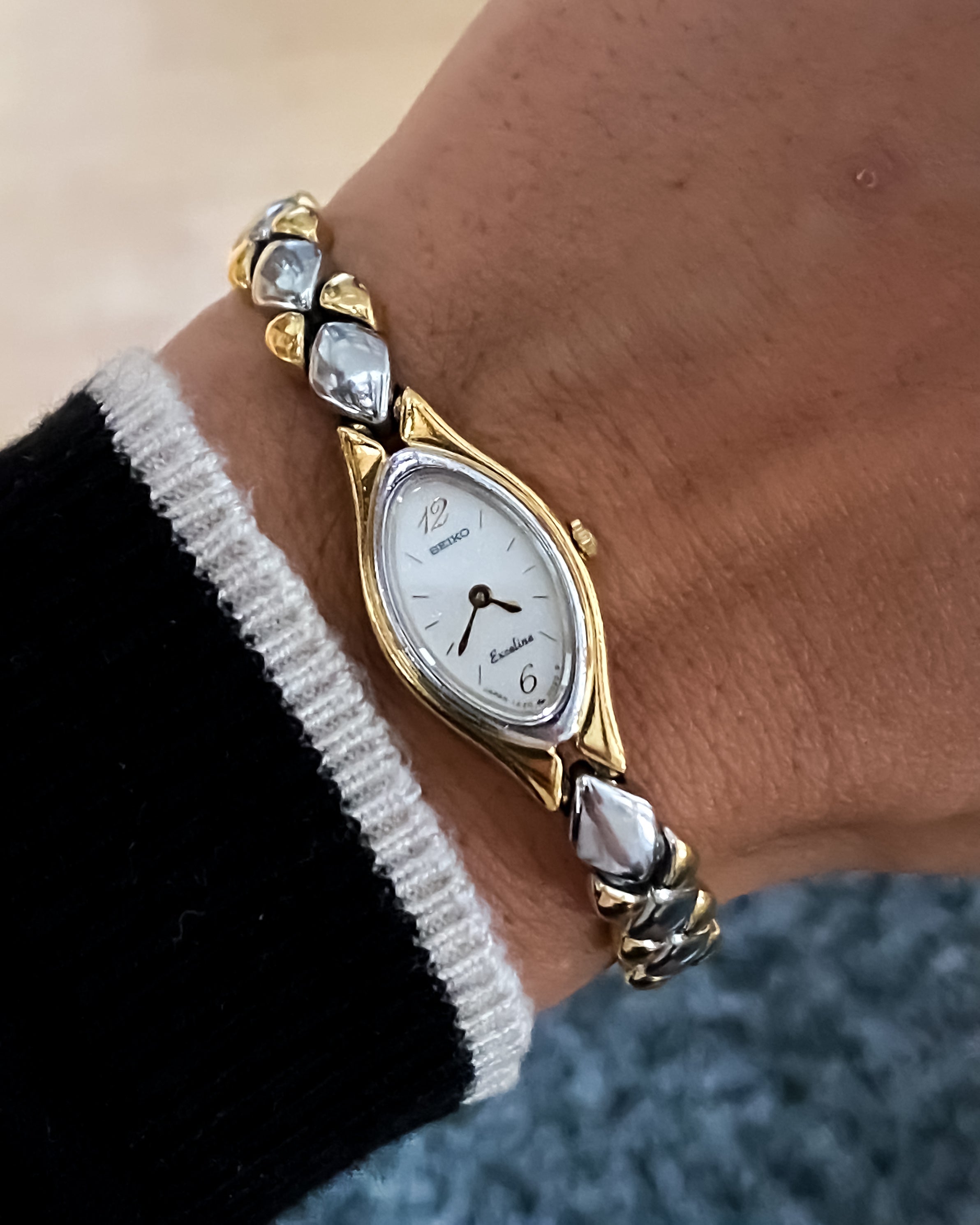 Seiko Exceline Vintage Watch Bicolor Gold Silver – Vintage