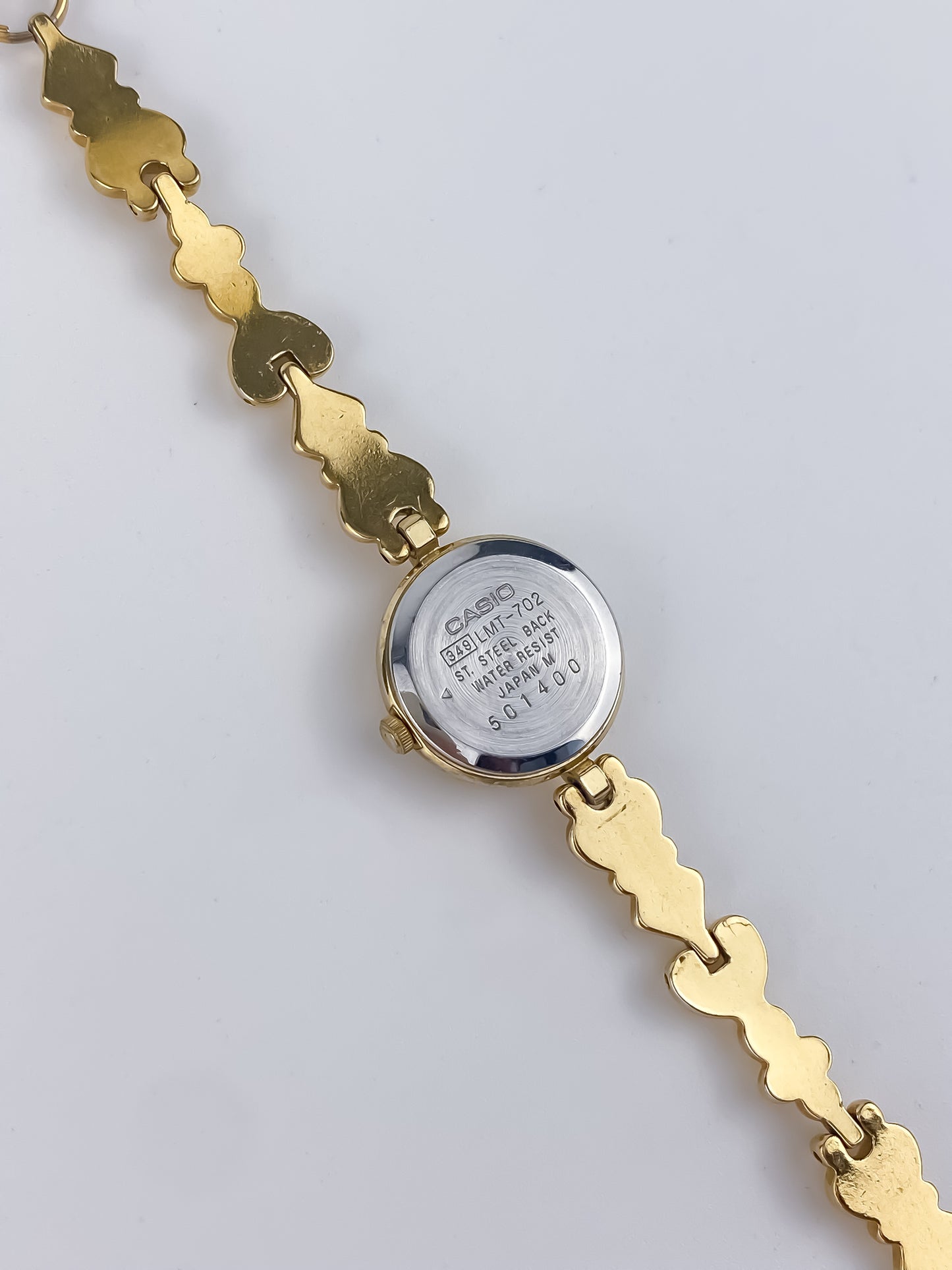 Casio Vintage Gold Watch Hearts Chain Bracelet
