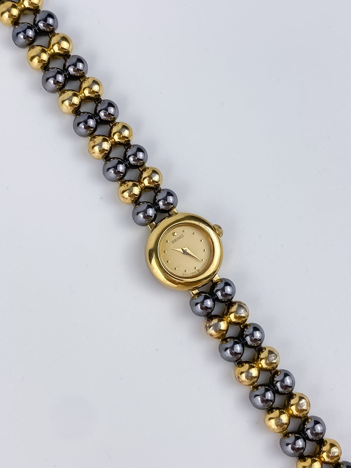 Seiko Vintage Gold & Black Pearls