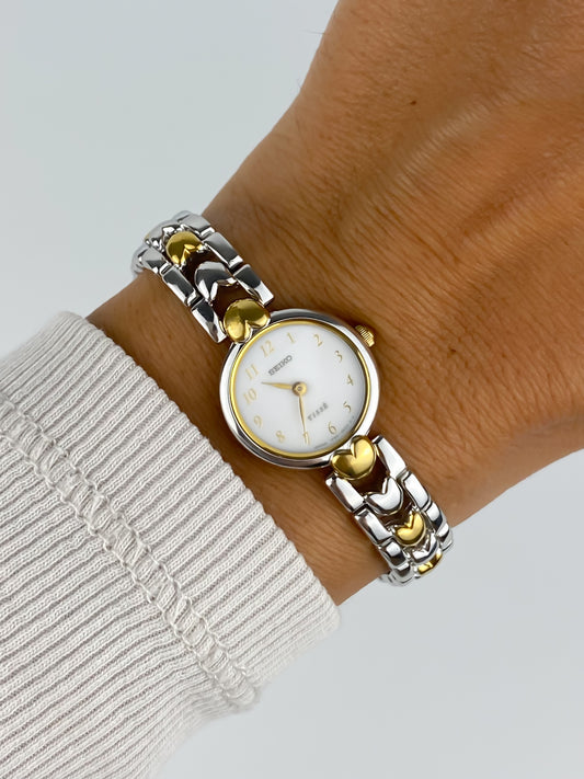 Seiko Tissé Hearts Duo Tone Vintage Watch