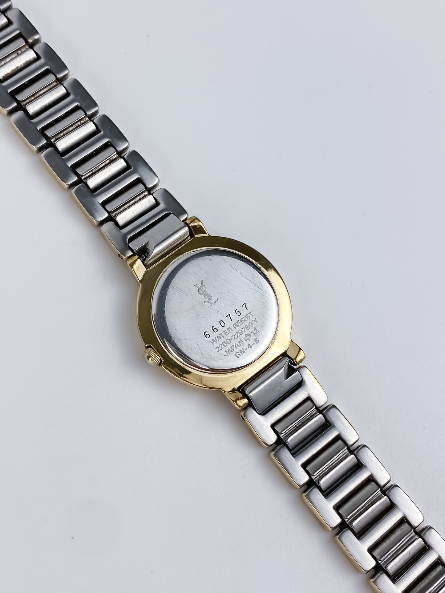 Yves Saint Laurent Duo Tone Vintage Watch Round Dial