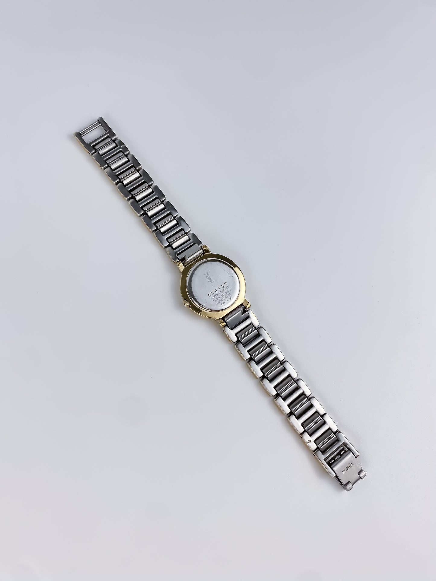 Yves Saint Laurent Duo Tone Vintage Watch Round Dial