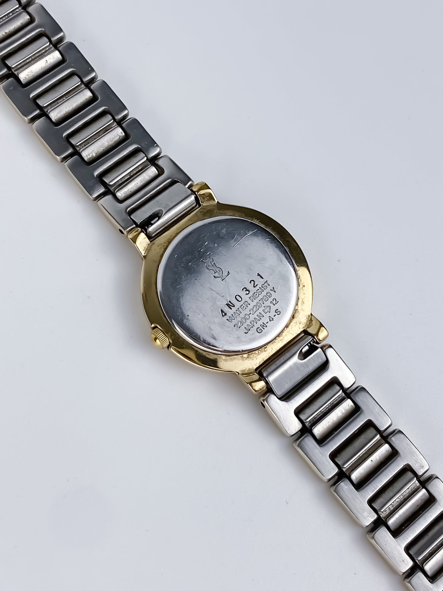 Yves Saint Laurent Duo Tone Vintage Watch Round Dial