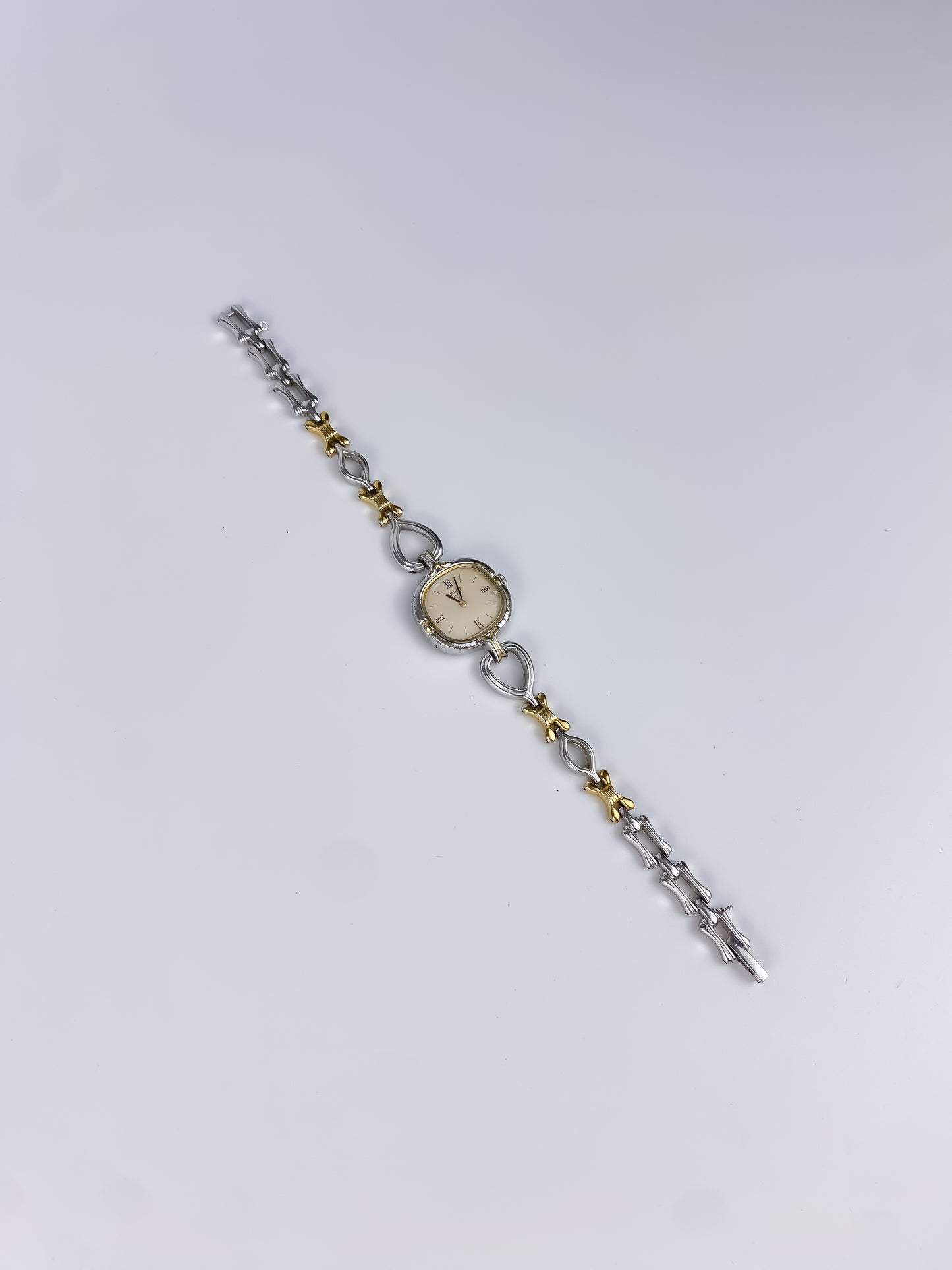 Seiko Sculptural Duo Tone Vintage Watch
