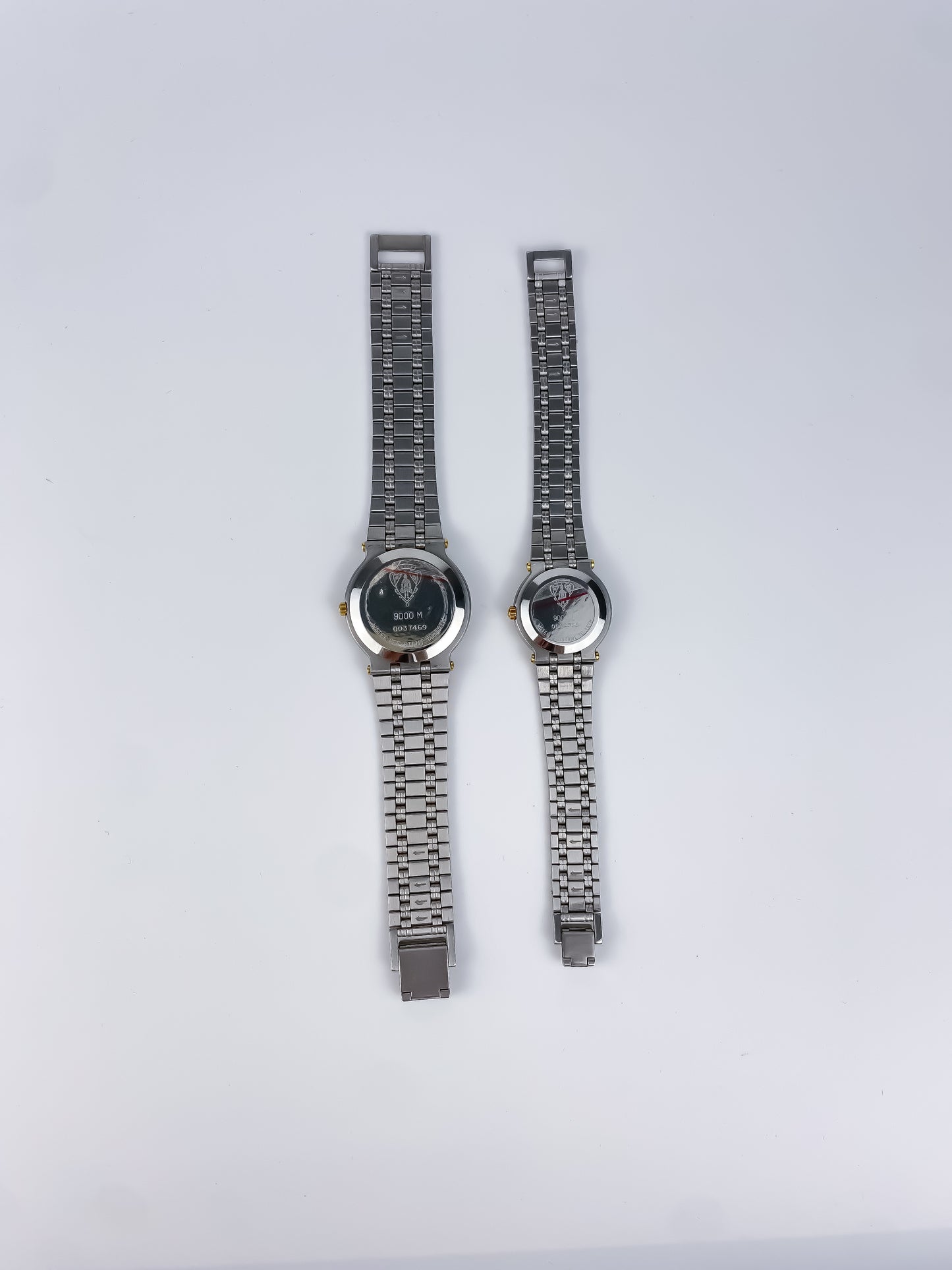 Gucci Duo Tone Pair Vintage Watches 1990 with Box and Papers