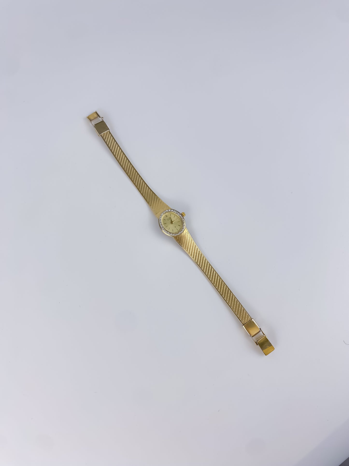 Citizen Gold Diamonds Vintage Mesh Bracelet Watch