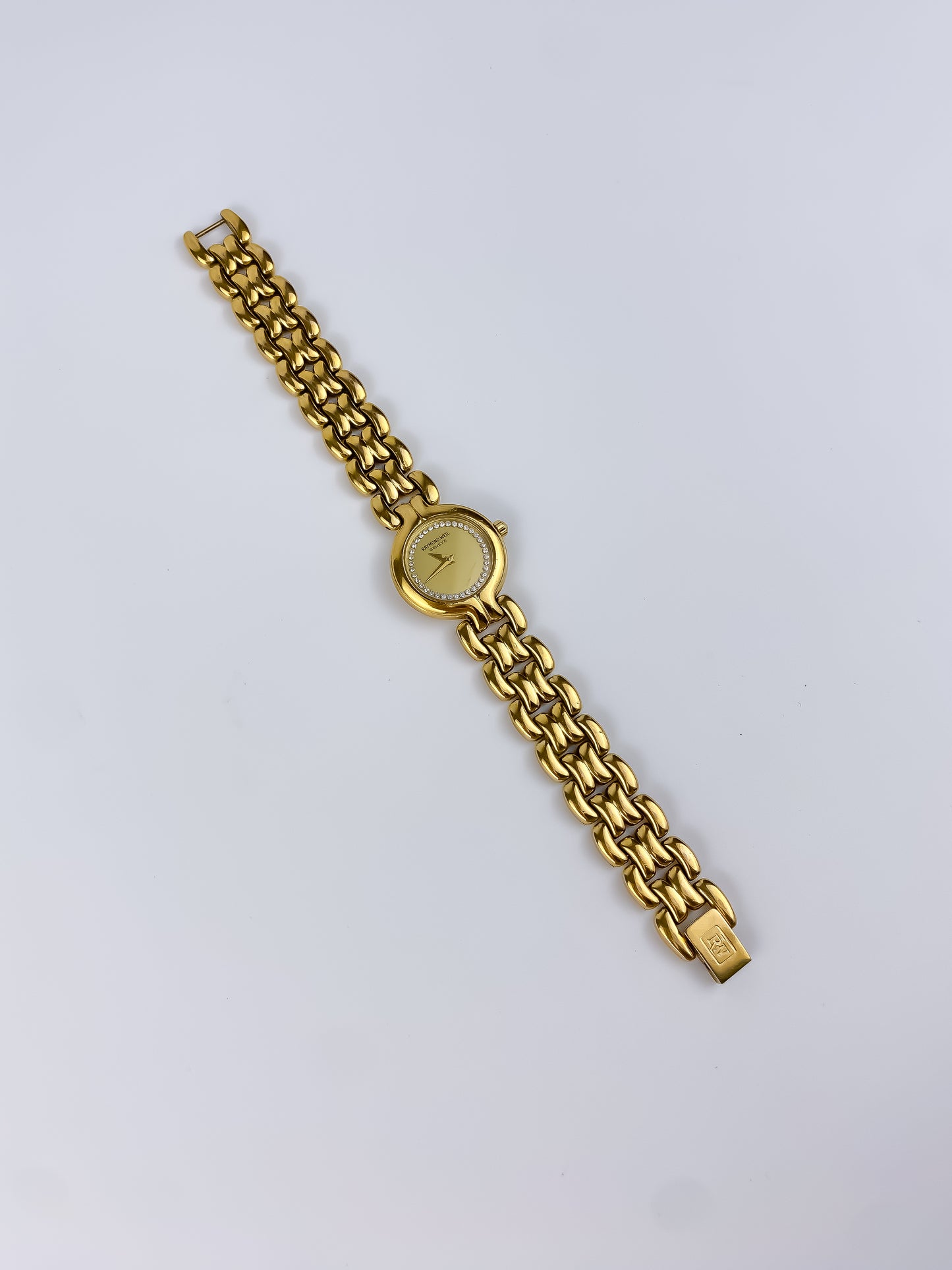 Raymond Weil Geneva Gold Diamonds Vintage Watch Box & Papers