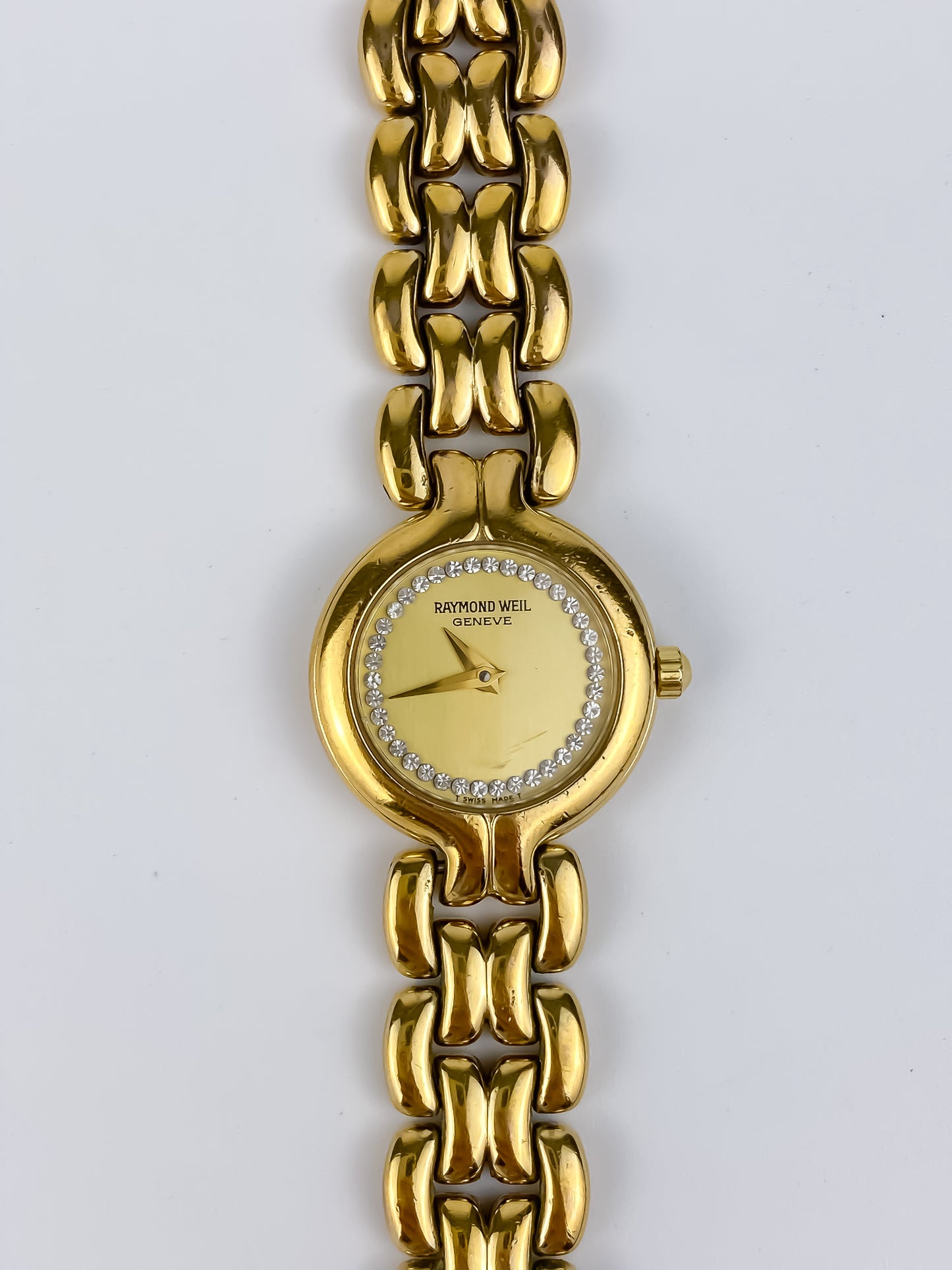 Raymond Weil Geneva Gold Diamonds Vintage Watch Box & Papers