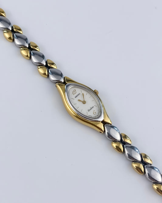 Seiko Exceline Vintage Watch Bicolor Gold Silver
