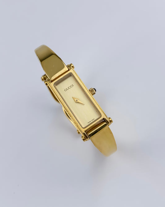 Gucci Vintage Gold Watch Champagne Dial
