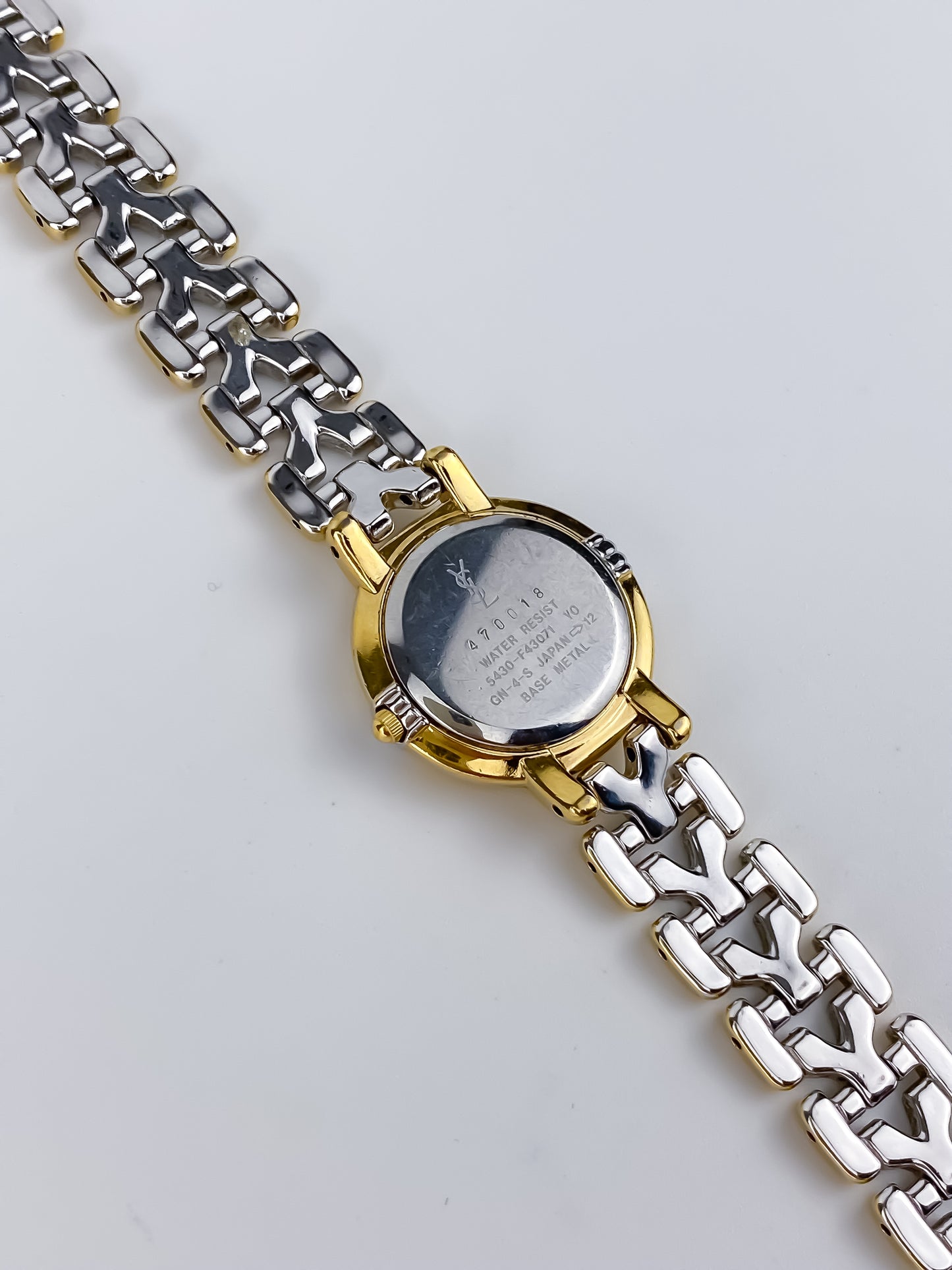 Yves Saint Laurent Duo Tone Vintage Watch Round Dial
