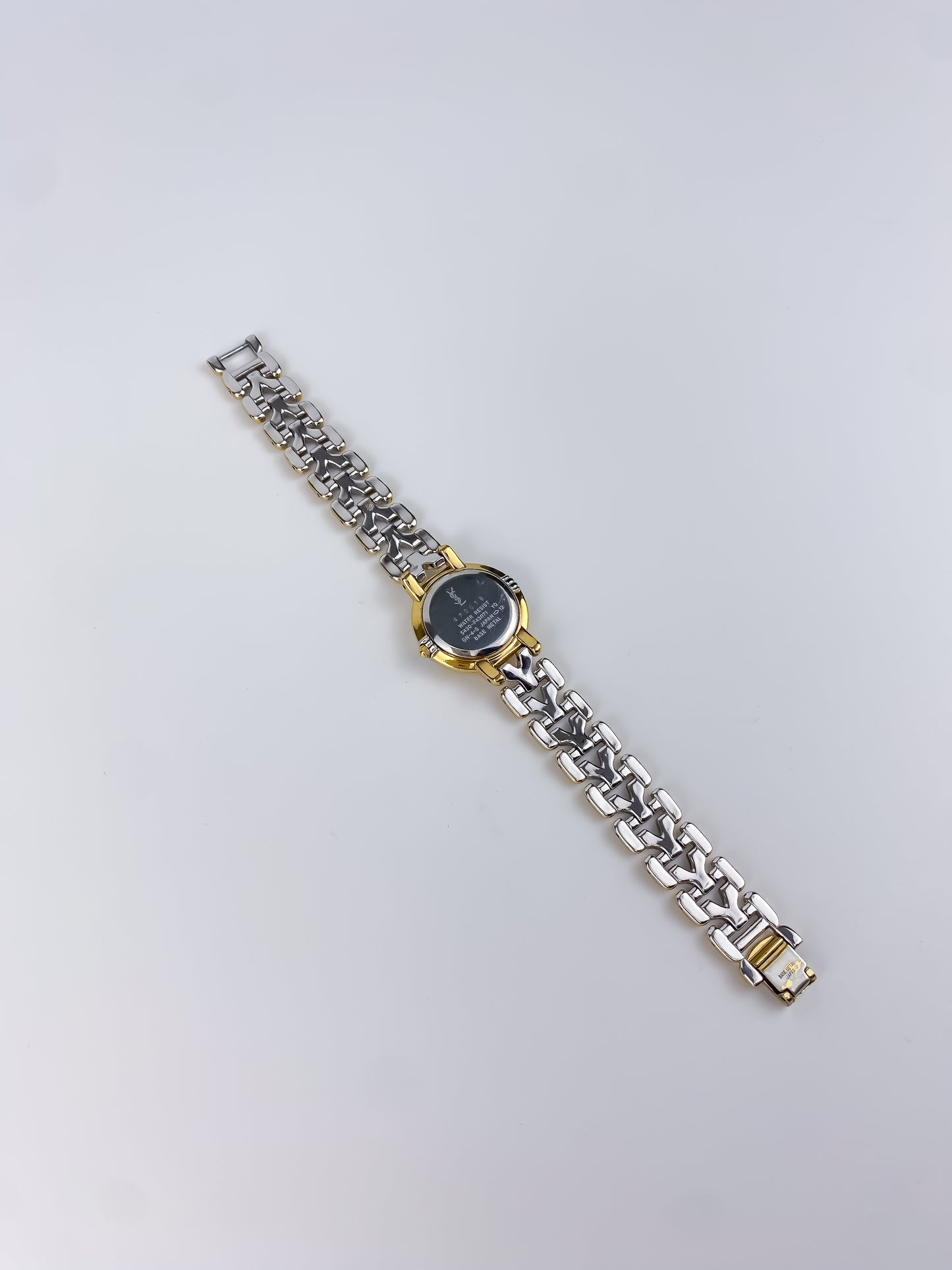 Yves Saint Laurent Duo Tone Vintage Watch Round Dial