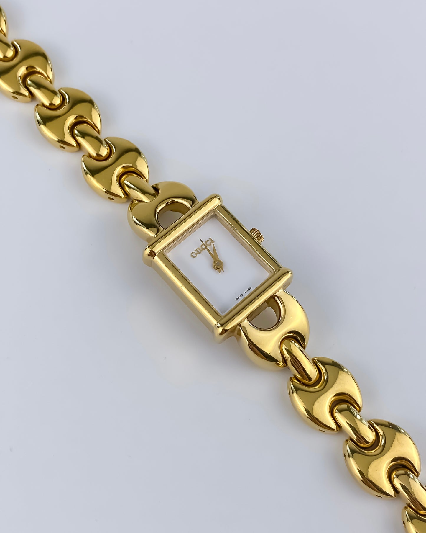 Gucci Vintage Gold Watch Interchangeable Bracelets Box Set