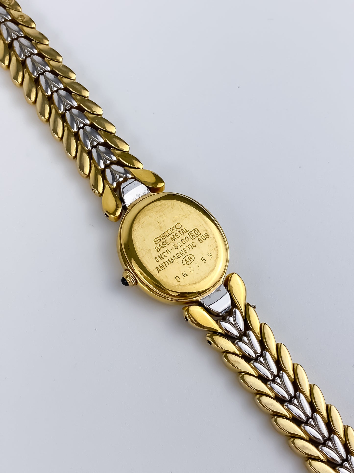 Rare Seiko Exceline Vintage Gold Diamonds Watch Cocktail 90s