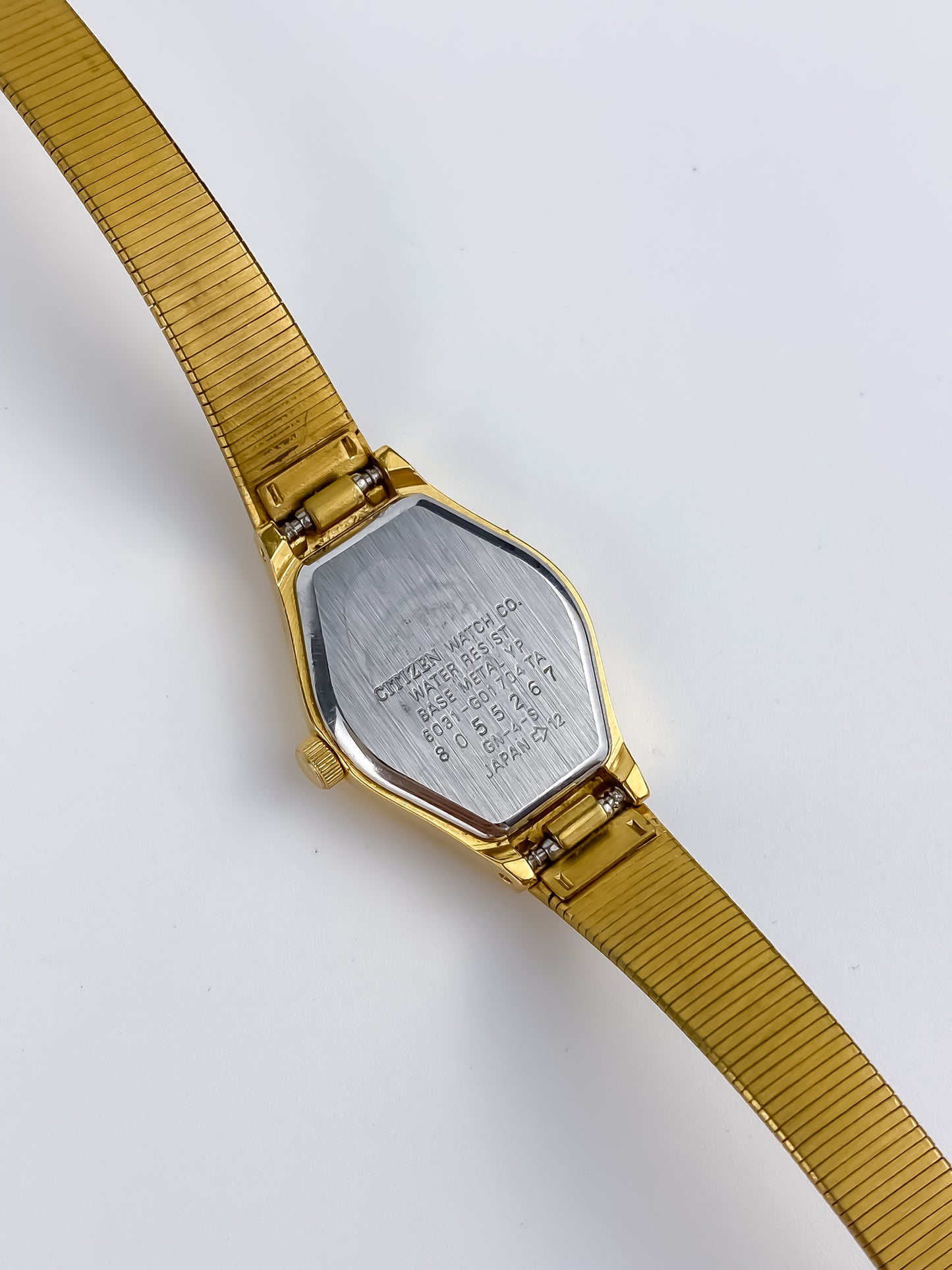 Citizen Vintage Gold Watch Cocktail 80s Mesh Bracelet