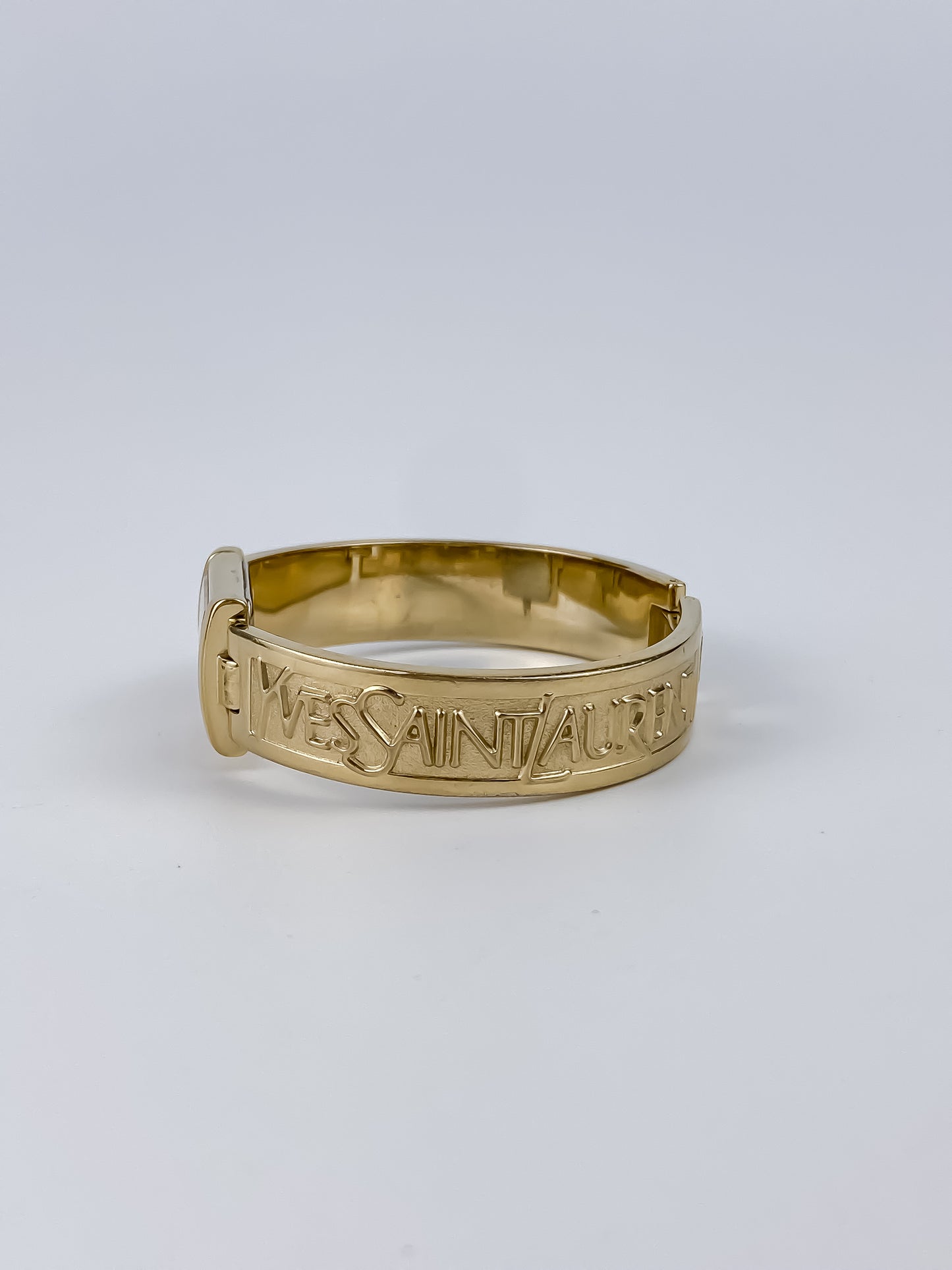 Rare Yves Saint Laurent Vintage Gold Watch Bangle 40th Anniversary 2002 Yk2