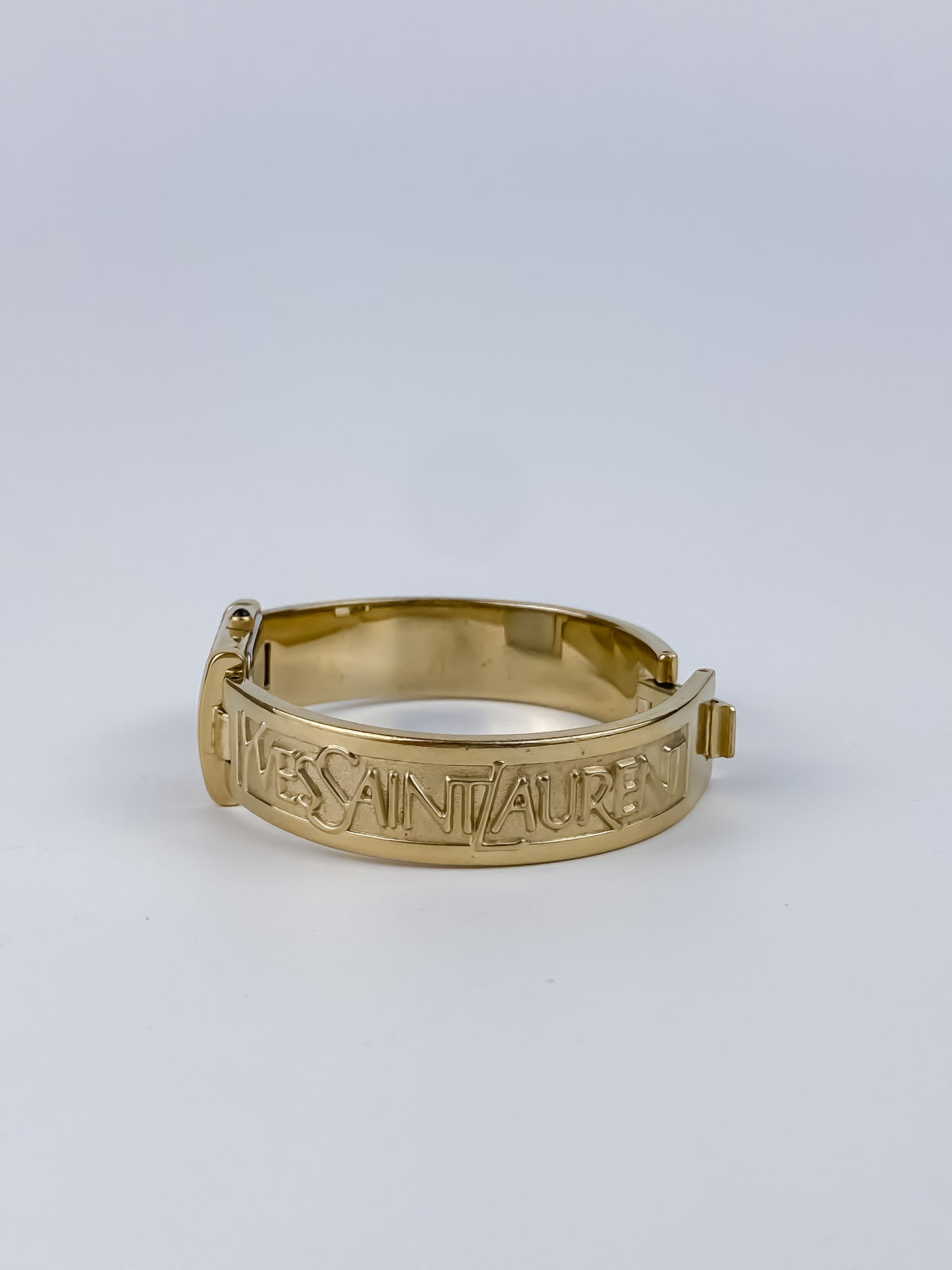 Rare Yves Saint Laurent Vintage Gold Watch Bangle 40th Anniversary 2002 Yk2
