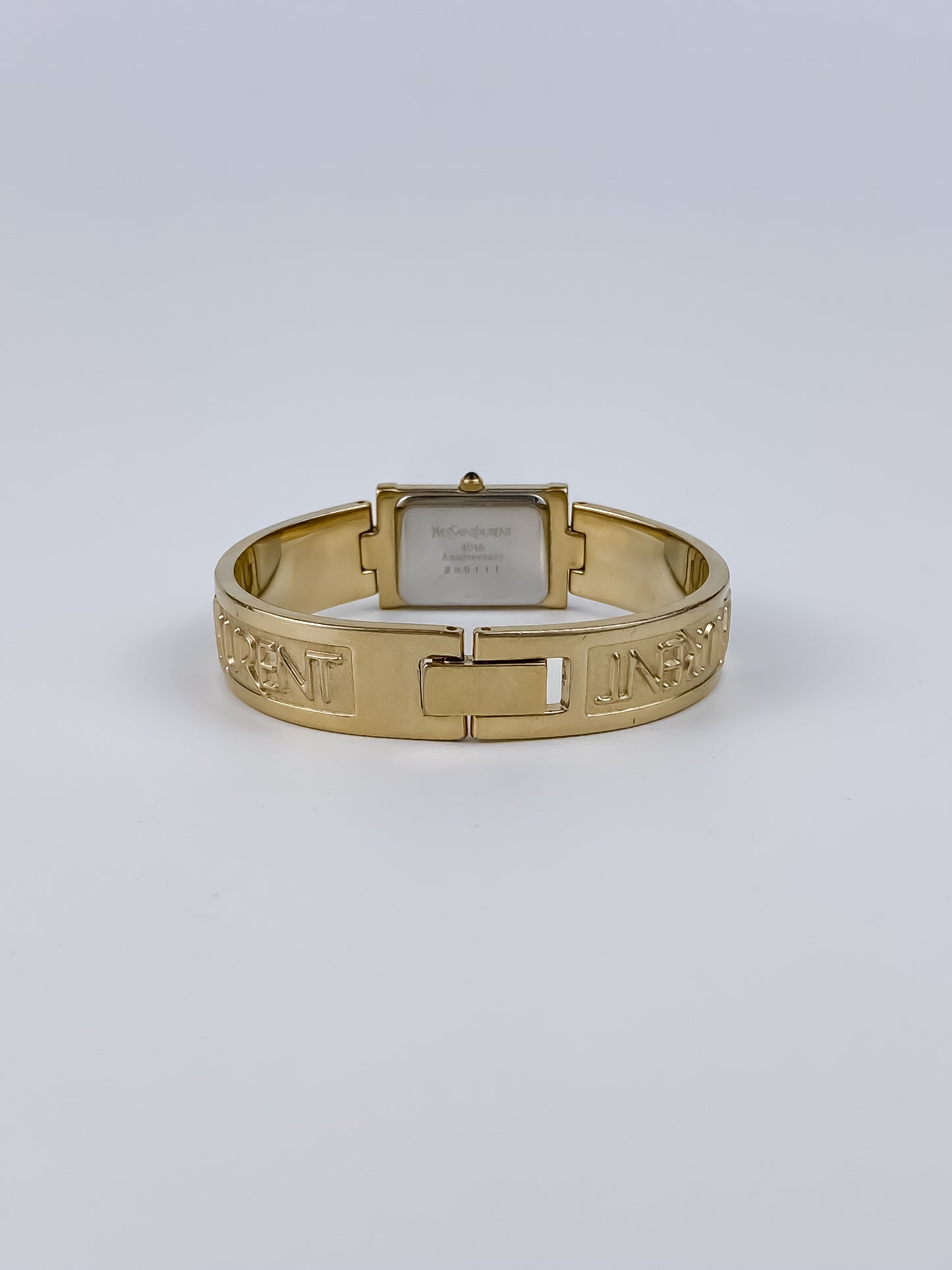 Rare Yves Saint Laurent Vintage Gold Watch Bangle 40th Anniversary 2002 Yk2