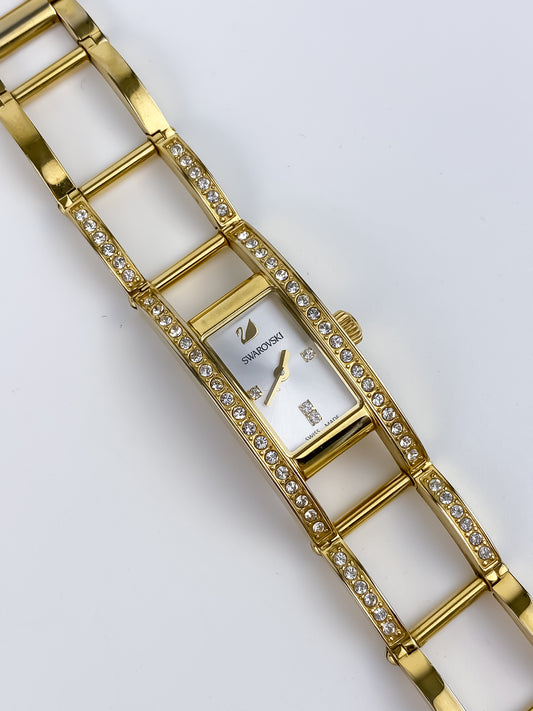 Swarovski Vintage Gold Watch Cocktail Yk2 Box and Papers