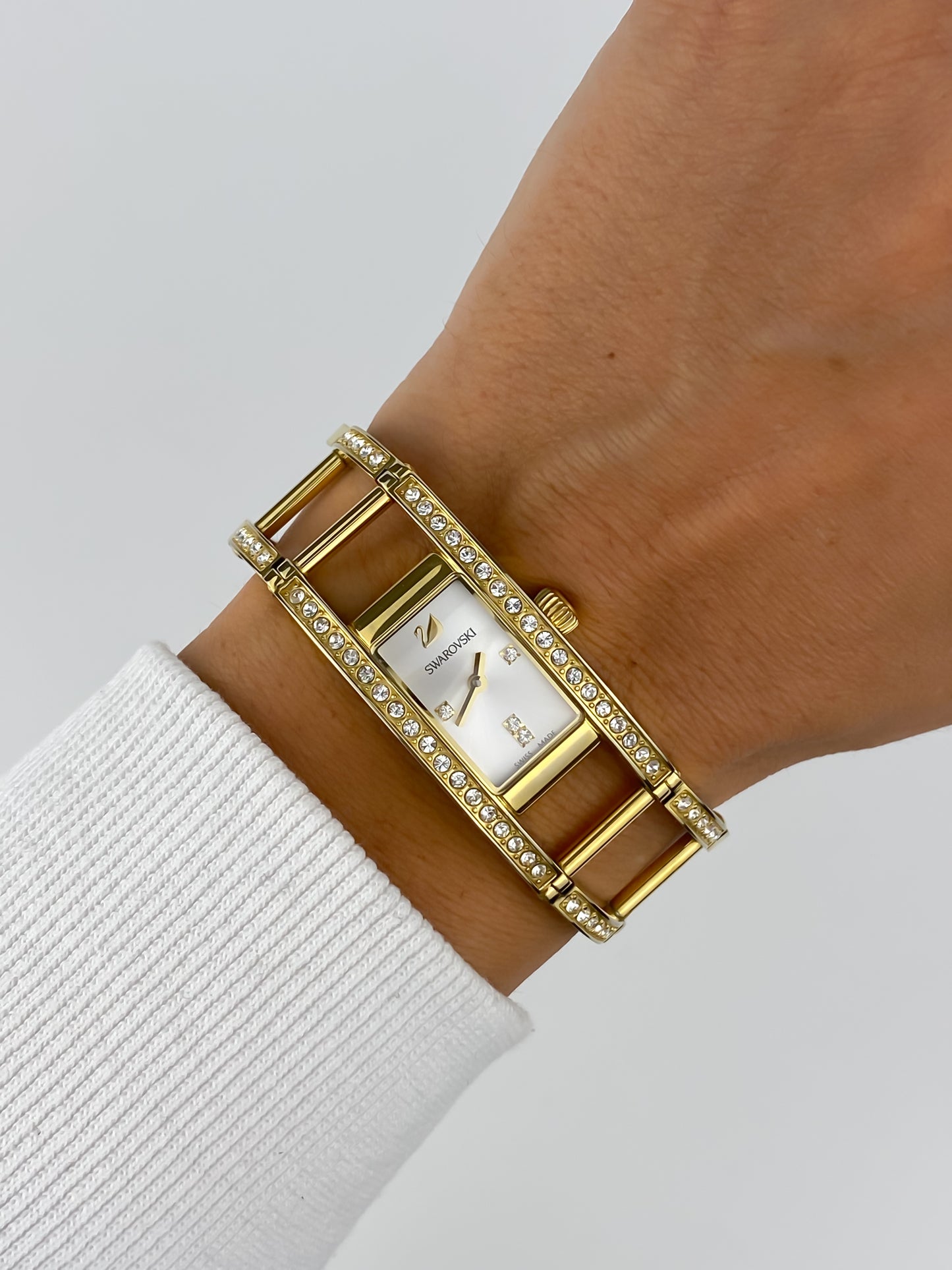 Swarovski Vintage Gold Watch Cocktail Yk2 Box and Papers