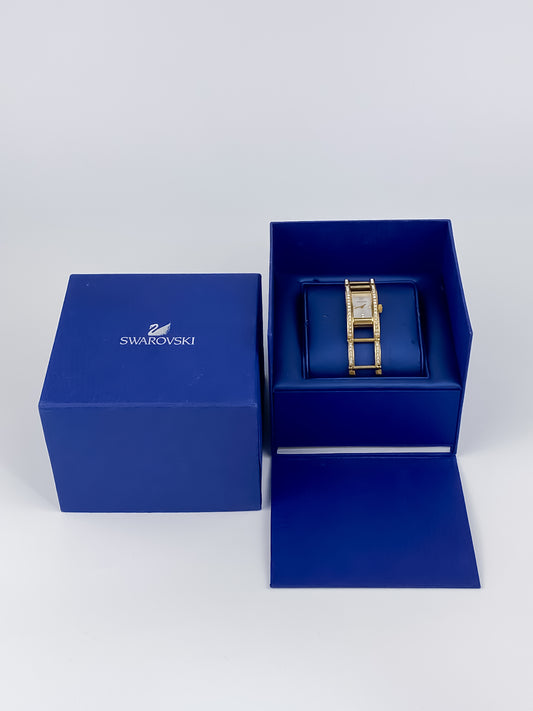Swarovski Vintage Gold Watch Cocktail Yk2 Box and Papers