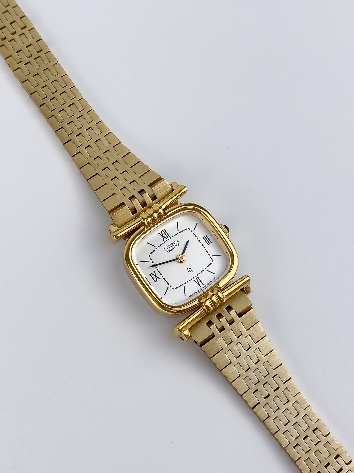 Citizen Vintage Gold Watch Cocktail 80s Milanese Bracelet Original Box