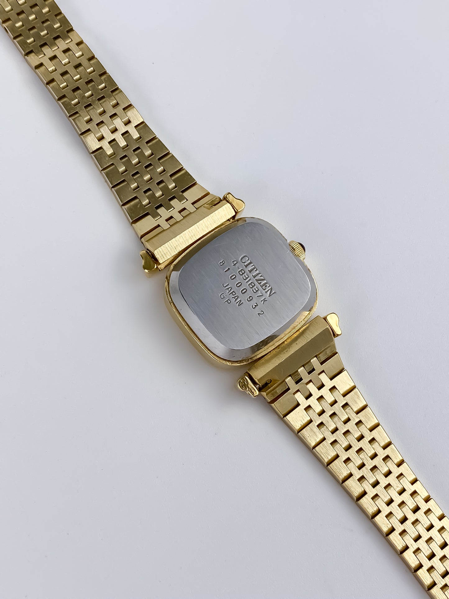 Citizen Vintage Gold Watch Cocktail 80s Milanese Bracelet Original Box