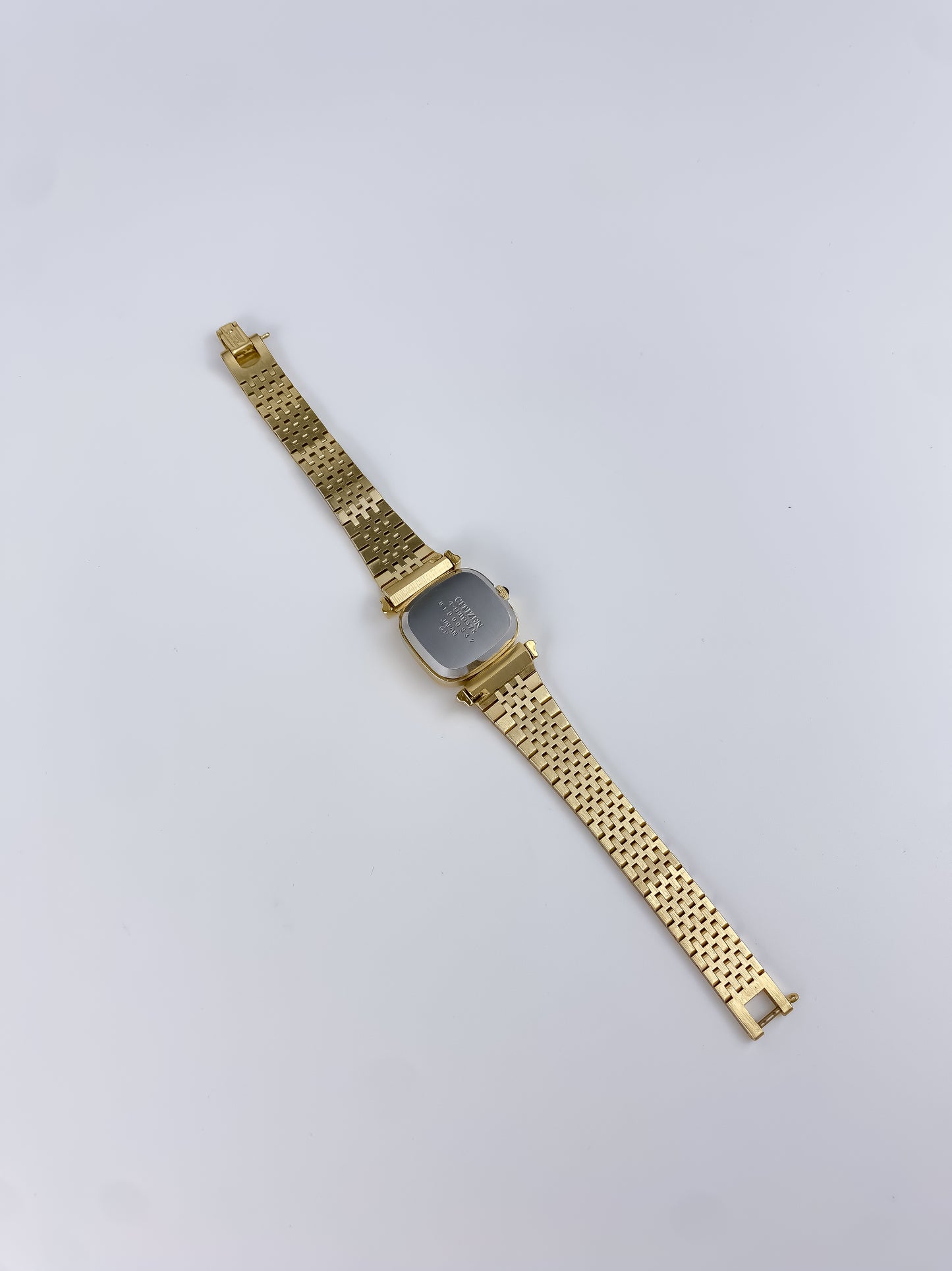 Citizen Vintage Gold Watch Cocktail 80s Milanese Bracelet Original Box