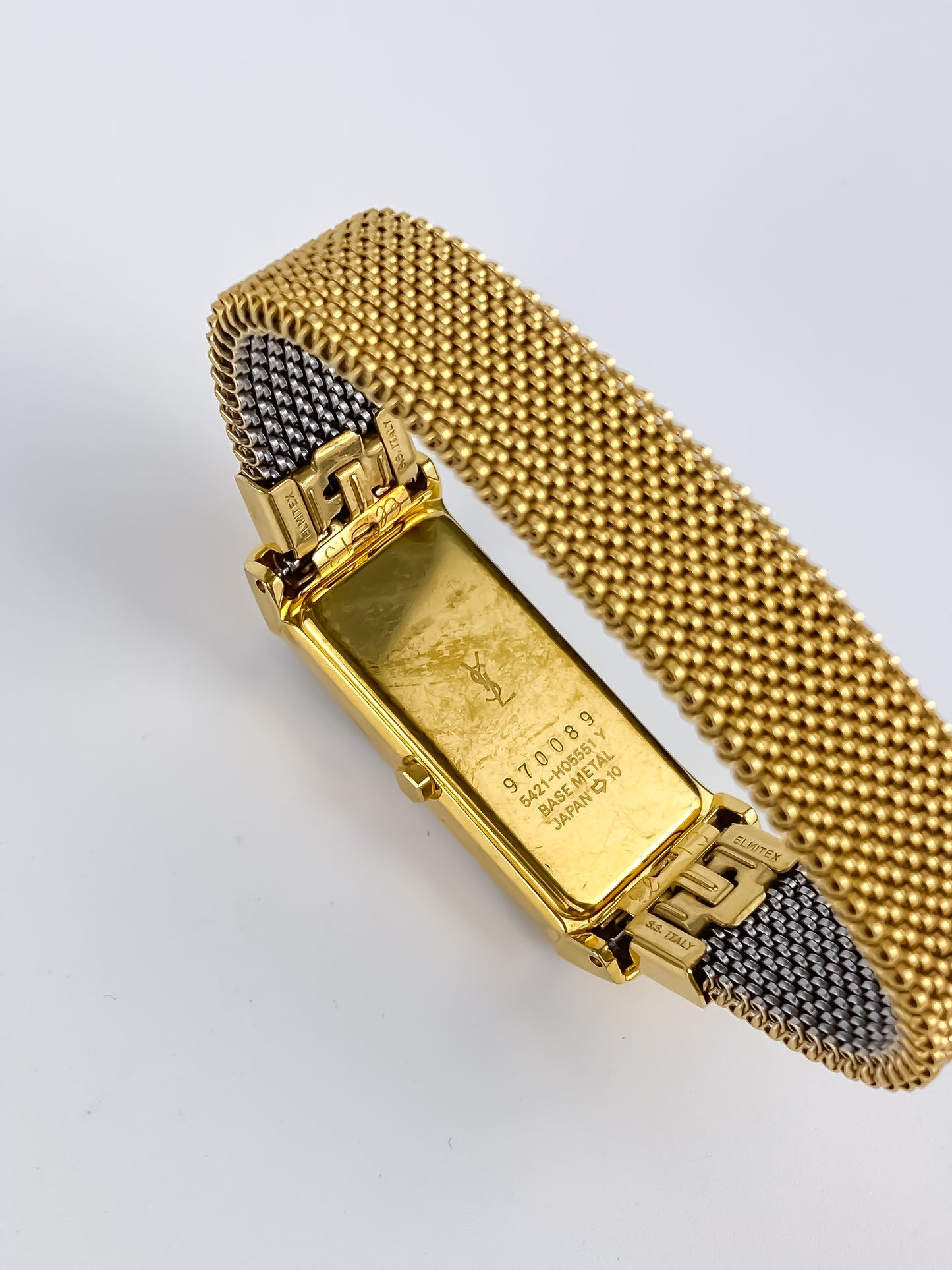 Rare Yves saint Laurent Vintage Gold Bracelet Watch Cocktail Y2K