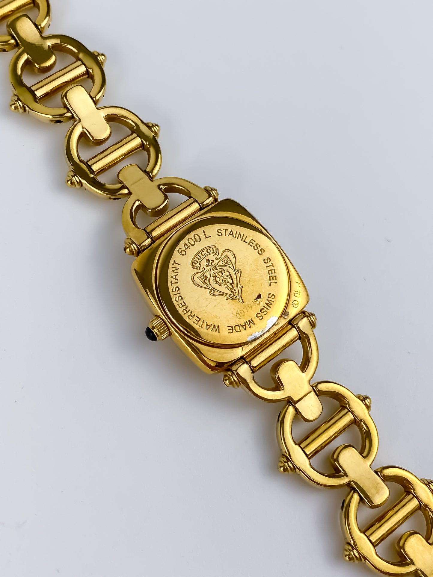 Gucci Vintage Gold Horsebit Link Watch Y2K Box & Papers