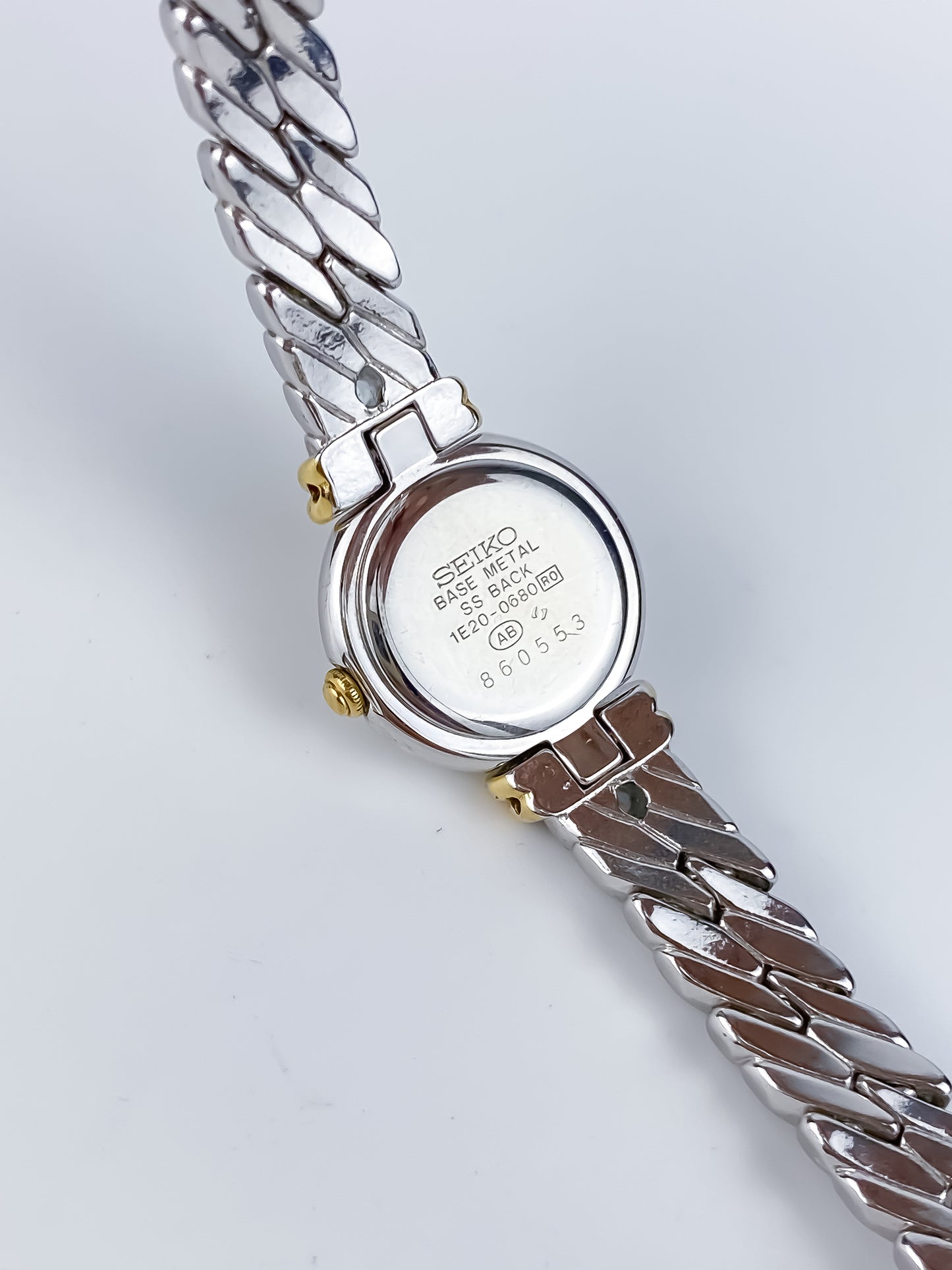 Seiko Vintage Gold Silver Watch Cocktail 90s Aquamarine