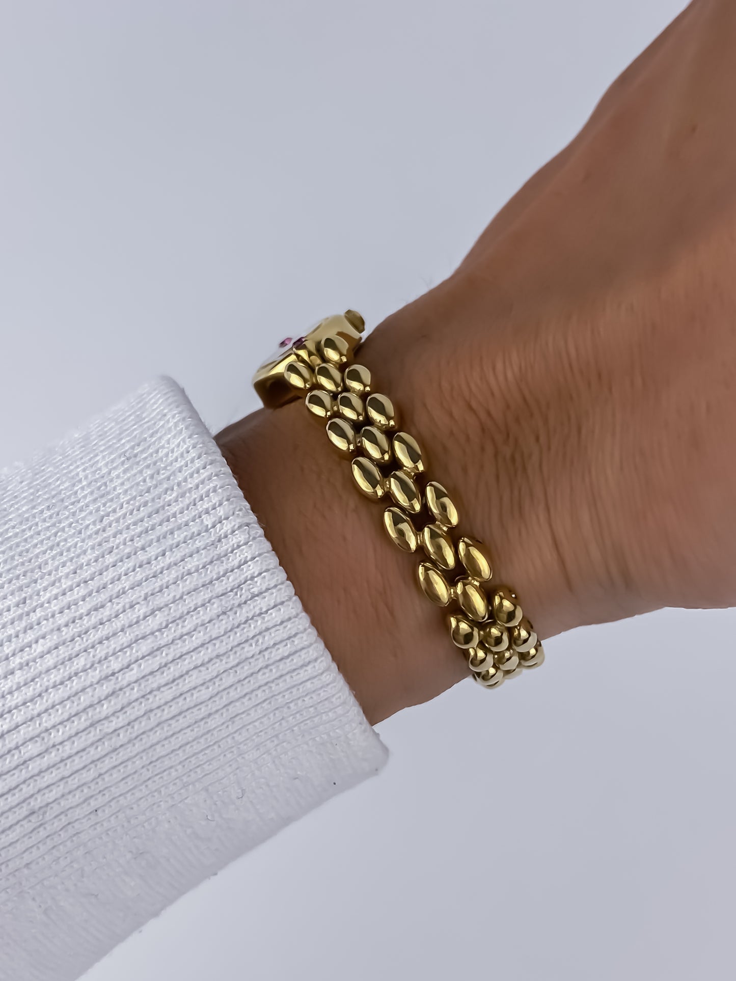 Seiko Vintage Gold Watch Cocktail 90s Rubies