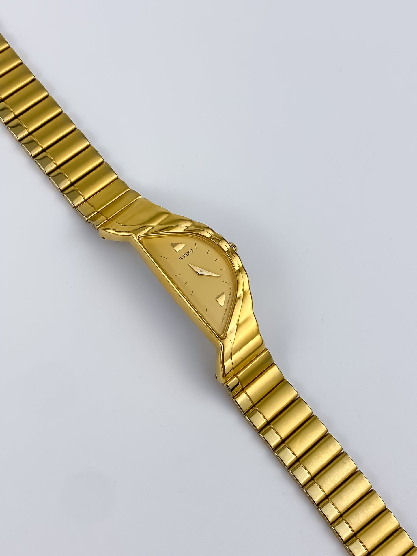 Very Rare Seiko Rivoli Half Moon Vintage Watch Gold Plated